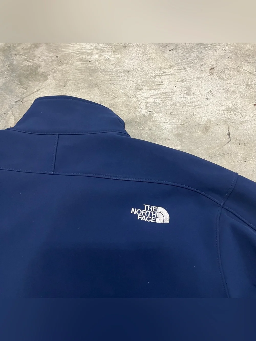 The North Face Apex Jacket Mens Large Blue Softshell Full Zip Windbreaker AL5C
